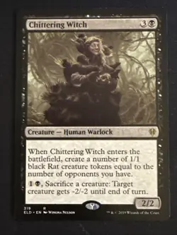 1x Chittering Witch (319) Throne of Eldraine LP MTG Magic the Gathering x1 MKE - Image 1