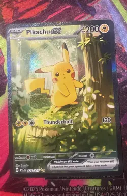 Pokemon Pikachu EX Holo Rare 200 HP ASC Set 276/217 English Card - Image 1