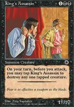 Moderate Play, English MTG Regular King's Assassin Portal Magic the Gathering - Image 1
