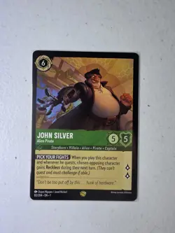 Disney Lorcana TCG John Silver Alien Pirate Non-Foil Legendary Card 89/104 - Image 1