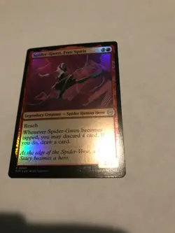 Spider-Gwen, Free Spirit: FOIL #0090 MTG Marvel's Spider-Man Magic The Gathering - Image 1