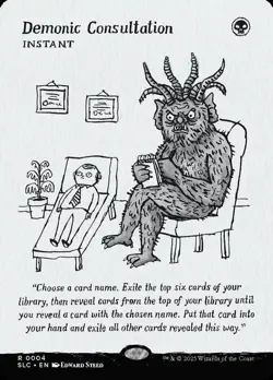 1x NM Demonic Consultation MTG Secret Lair SV Encyclopedia - Image 1