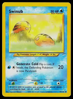 Pokemon Card Neo Destiny Swinub 84/105 Common - Image 1
