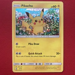 Pikachu Holo McDonald's Promo 2018 4/12 Pokemon TCG - LP - Image 1