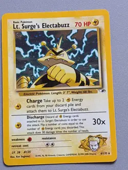 Pokemon Lt. Surge’s Electabuzz 6/132 Holo Gym Heroes – LP - Image 1