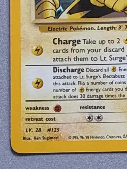 Pokemon Lt. Surge’s Electabuzz 6/132 Holo Gym Heroes – LP - Image 3