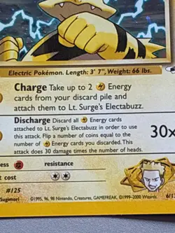 Pokemon Lt. Surge’s Electabuzz 6/132 Holo Gym Heroes – LP - Image 4