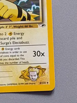 Pokemon Lt. Surge’s Electabuzz 6/132 Holo Gym Heroes – LP - Image 5