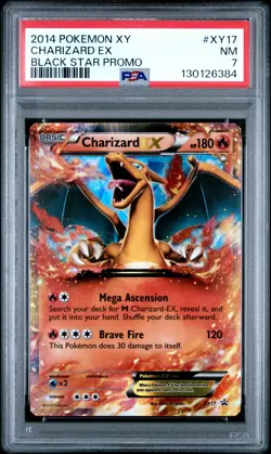 2014 POKEMON XY BLACK STAR PROMO CHARIZARD EX #XY17 PSA 7 NM #130126384 - Image 1