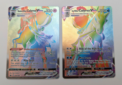 Lot of 7 Pokemon TCG Ice & Shadow Rider Calyrex V & VMax TG Rainbow Full Art - Image 4