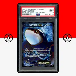 Pokemon PSA 9 Kyogre EX 054/052 1st Edition Psycho Drive BW3 Full Art Japanese - Image 1