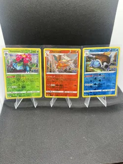 Charizard Blastoise Venusaur POKEMON GO REVERSE HOLO RARE Lot x3 (NM/M) Pokemon - Image 1