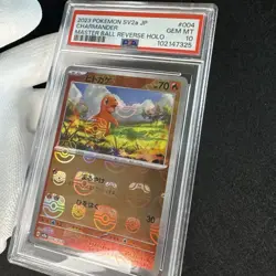 PSA 10 Charmander Master Ball Reverse Holo 004/165 JP Pokemon SV2a - Image 4