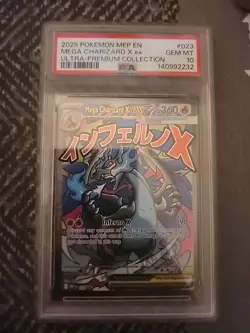 2025 POKEMON MEP PROMO ULTRA-PREMIUM COLLECTION #023 MEGA CHARIZARD X EX PSA 10 - Image 2