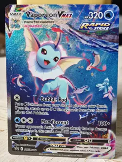 BOX FRESH Pokemon TCG Vaporeon VMAX Promo SWSH182 NM - Image 3