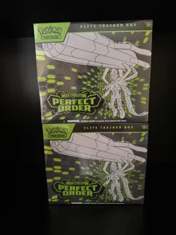 2 Boxes Pokemon TCG: Mega Evolution 3: Perfect Order: Elite Trainer Box Sealed - Image 1