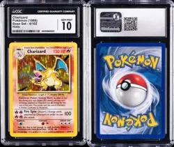 1999 POKEMON BASE SET #4 CHARIZARD HOLO CGC 10 - Image 2