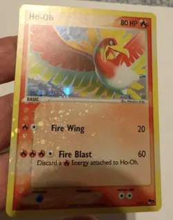 Pokemon Ho-Oh 1/17 Holo Rare Pop Series 5 W/ rare HOLO BLEED Error - Image 1