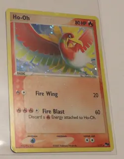 Pokemon Ho-Oh 1/17 Holo Rare Pop Series 5 W/ rare HOLO BLEED Error - Image 3