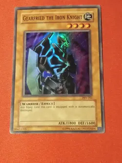 Yugioh! Gearfried the Iron Knight PSV-101 Super Rare Unlimited Light Played - Image 1