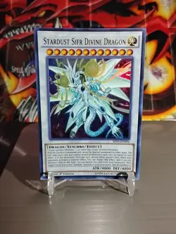 Yugioh Stardust Sifr Divine Dragon SHVI-EN096 1st Ultra Rare - Image 1