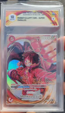 One Piece TCG | Monkey.D.Luffy Firmato Oda (Signed) ENG | ST01-012 | GRAAD 10 - Image 1