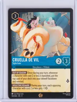 Disney Lorcana Fabled Cruella De Vil Style Icon 143/204 NM Legendary - Image 1
