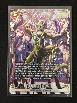 Dragon Ball Super Fusion World Wish for Shenron Golden Frieza SR Alt Art Card - Image 1
