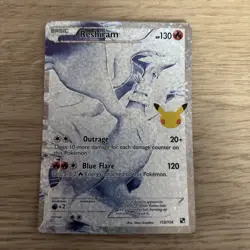 Pokemon TCG Reshiram Celebrations Holo Full Art Card 113/114 NM/M Condition - Image 1