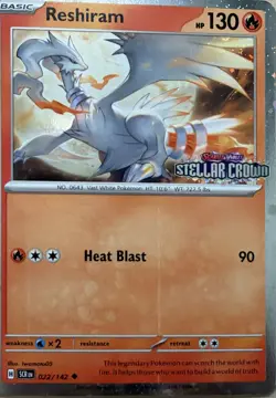 Reshiram (Stellar Crown Stamped) Holo Uncommon Miscellaneous Cards & Products 02 - Image 1