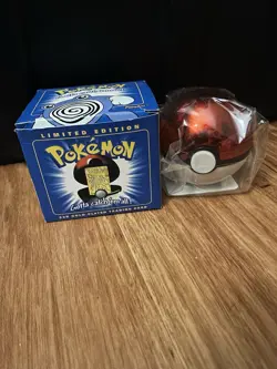 Pokemon Poliwhirl 23k Gold Plated Trading Card & Pokeball Burger King Sealed BLU - Image 1