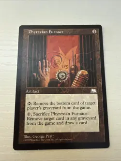 2 MTG magic cards 1x Phyrexian Furnace Weatherlight Light Play, English Read - Image 1