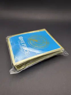One Piece Card Game Official Bandai Sleeves Blue Gold Japanese Exclusive 70ct - Image 3