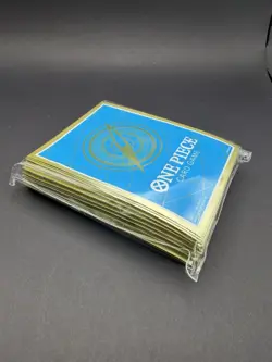 One Piece Card Game Official Bandai Sleeves Blue Gold Japanese Exclusive 70ct - Image 4