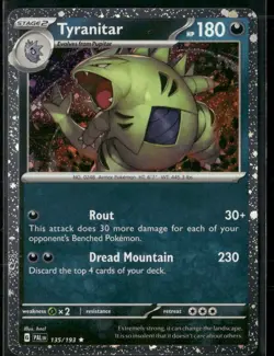 ✰ TYRANITAR 135/193 PROMO MISCELLANEOUS CARDS & PRODUCTS POKEMON ✰ NM/M - Image 2