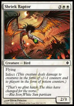 Shriek Raptor - Light Play MTG New Phyrexia - Image 1