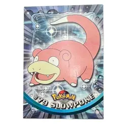 Slowpoke Pokemon Card Topps #79 TV Animation Edition Series Blue Logo - Image 1