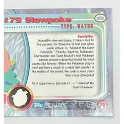 Slowpoke Pokemon Card Topps #79 TV Animation Edition Series Blue Logo - Image 4