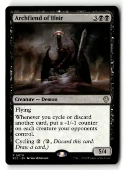1x MTG Archfiend of Ifnir NM Normal R Commander: Lorwyn Eclipsed 70 - Image 1