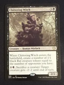 1x Chittering Witch (095) Commander: Adventures in the Forgotten Realms LP MTG - Image 1