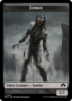 MTG Magic 1x Plant Token FOIL/ Zombie Token (M/NM) Com. Modern Horizons 3 - Image 2