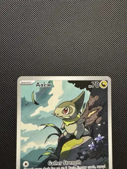 Pokemon TCG Axew 145/086 Sv: Black Bolt Illustration Rare Near Mint - Image 3