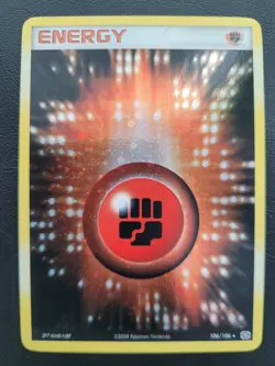 Pokemon Fighting Energy 106/106 EX Emerald Holofoil - Image 1