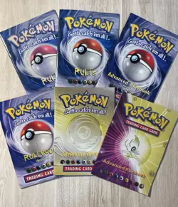 Pokemon TCG Rulebook Lot V1-V3, V5-V6 WOTC 1999 Vintage 6 Book Bundle NM Unused - Image 1