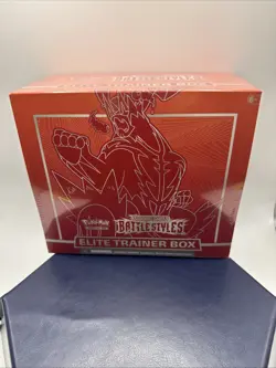 Sealed Pokemon TCG Sword and Shield Battle Styles Elite Trainer Box ETB Red 820650808357 - Image 1