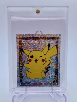 1999 Pokemon Merlin Sticker Pikachu #56 Prism Holo Vintage - Image 1