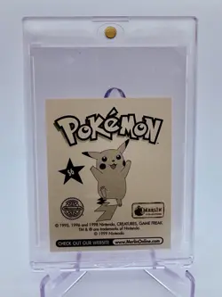 1999 Pokemon Merlin Sticker Pikachu #56 Prism Holo Vintage - Image 2