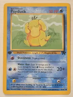 Psyduck Team Rocket Pokemon 65/82 Common 1st Edition NM - Image 1