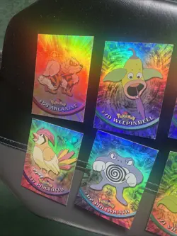 Vintage Topps Pokemon Foil Lot 5 Blue Logo 1 Black Series Victreebell Arcanine - Image 2
