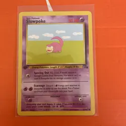 Pokemon TCG Slowpoke 55/62 1st Edition Fossil Set Common 1999 WOTC Vintage - Image 1